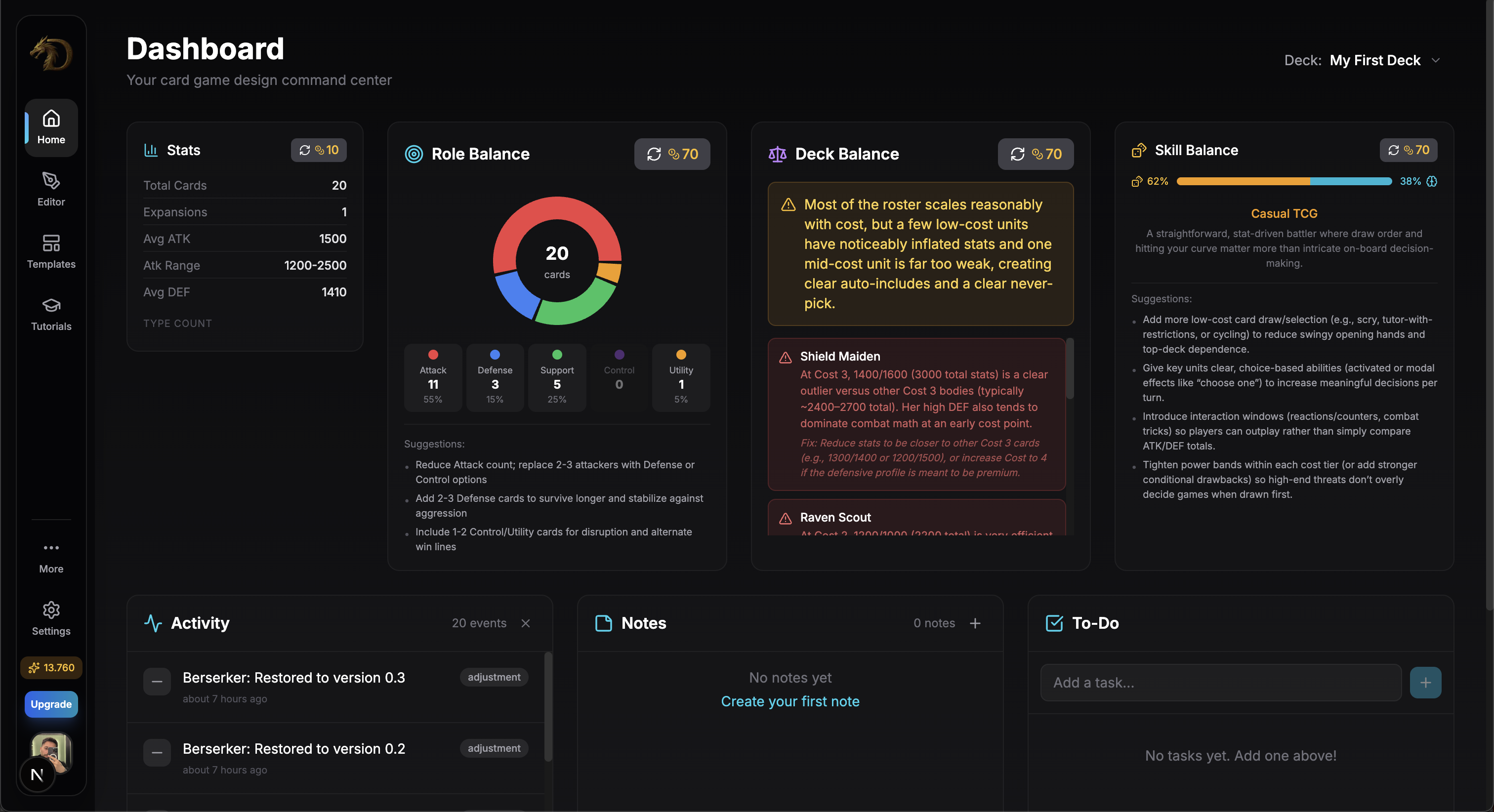 Deckato Dashboard